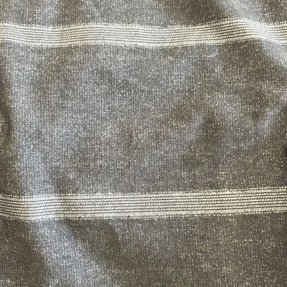 NWOT Quiksilver Charcoal Gray Stripe Amphibian Board Shorts Swim Trunks - Size 2
